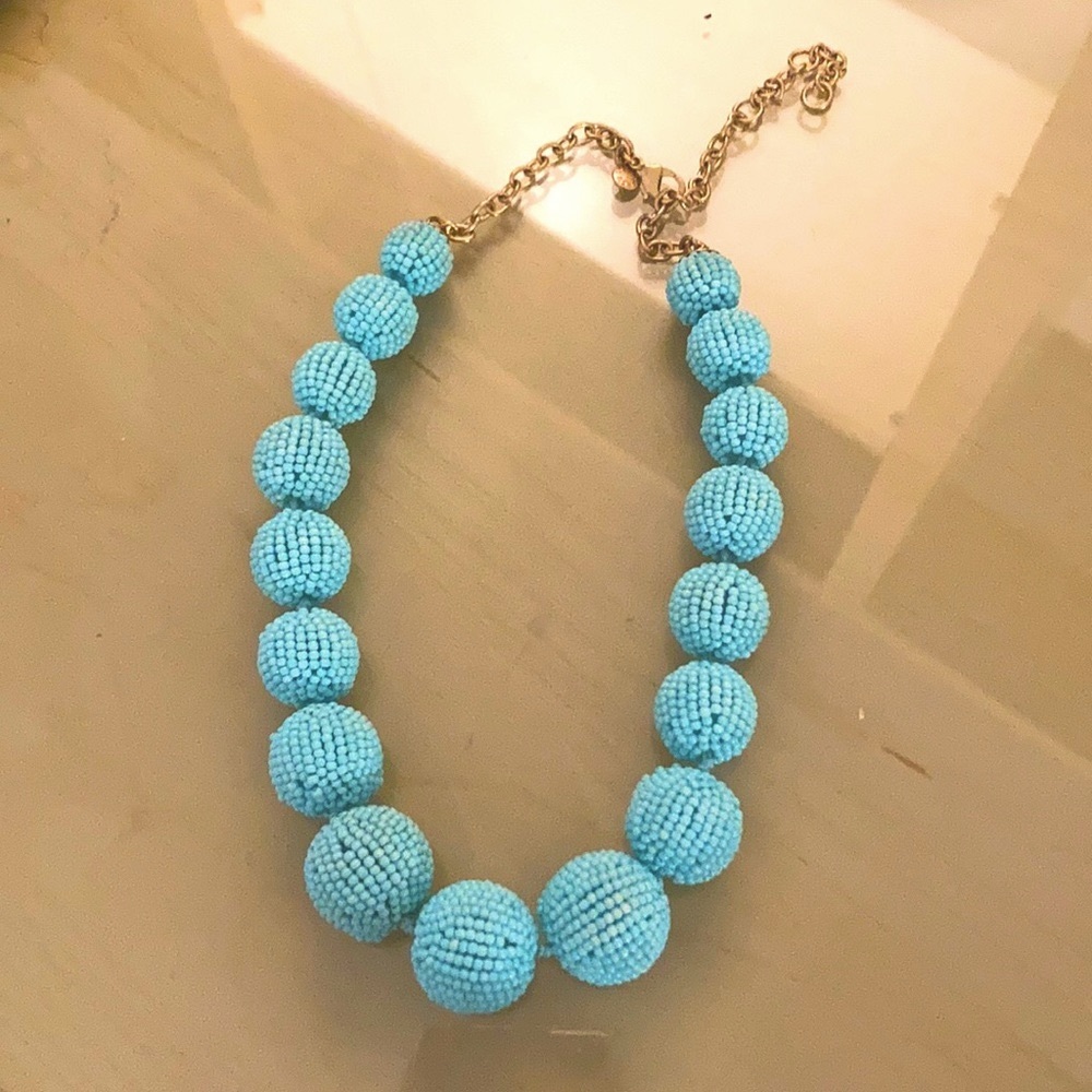 J. Crew Turquoise Blue Beaded Necklace